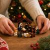 Nativity Scene Bead Craft Kit DIY Beaded Figurines Set for Holiday Decorations and Handcraft Activities for Family Use