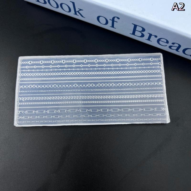 

1Pcs Chains Silicone 3D Nail Art Mold Nail Decorations Nail Stamp High Transparent Nail Charm Manicure Mold Diy as the picture