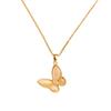 Elegant Crystal Cat Eye Butterfly Copper Pendant Necklace for Women - Niche Light Luxury Design, Tarnish-Resistant Clavicle Chain