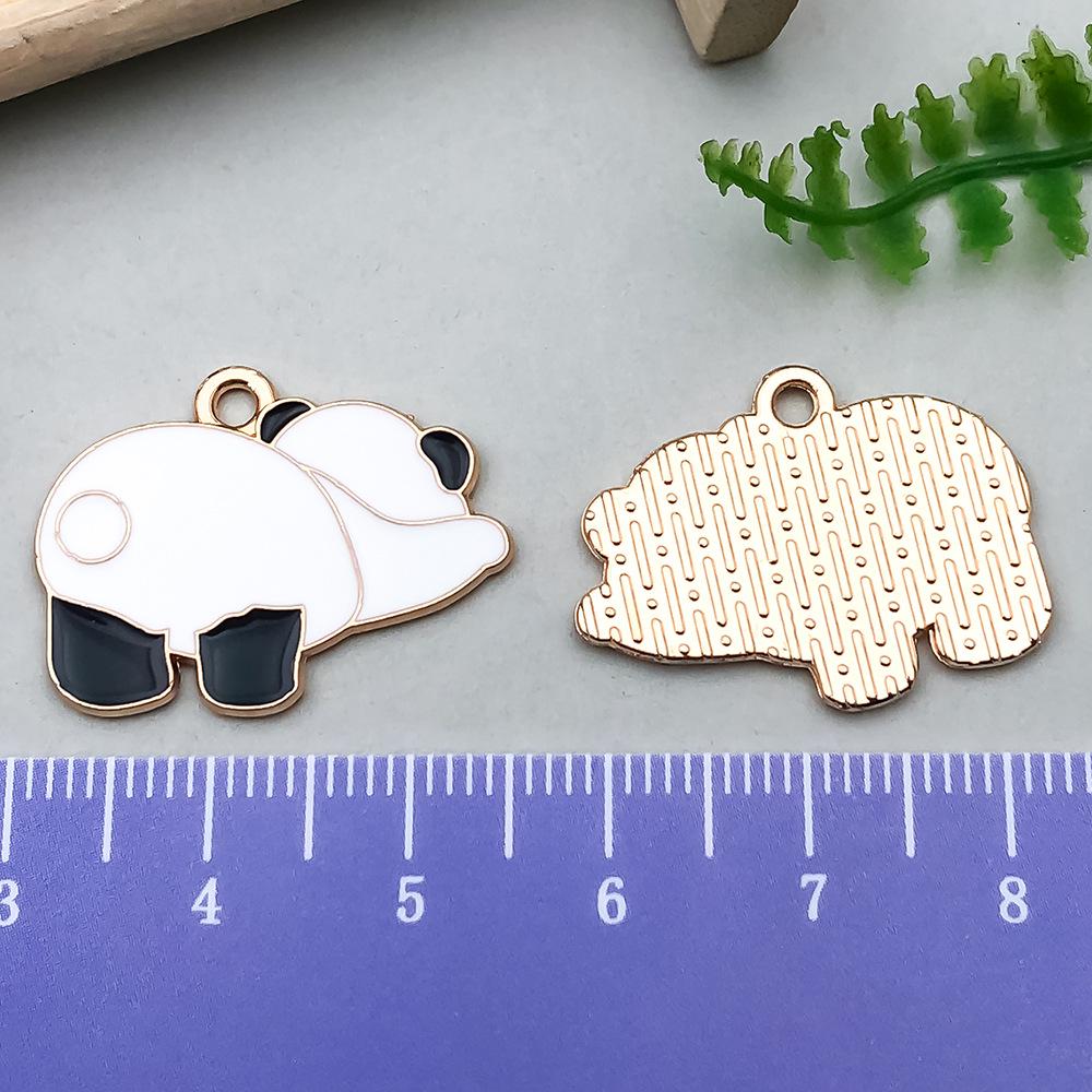 Panda Bamboo Oil Drop Alloy Earrings & Keychain Pendant Jewelry - Chinese Style Accessories