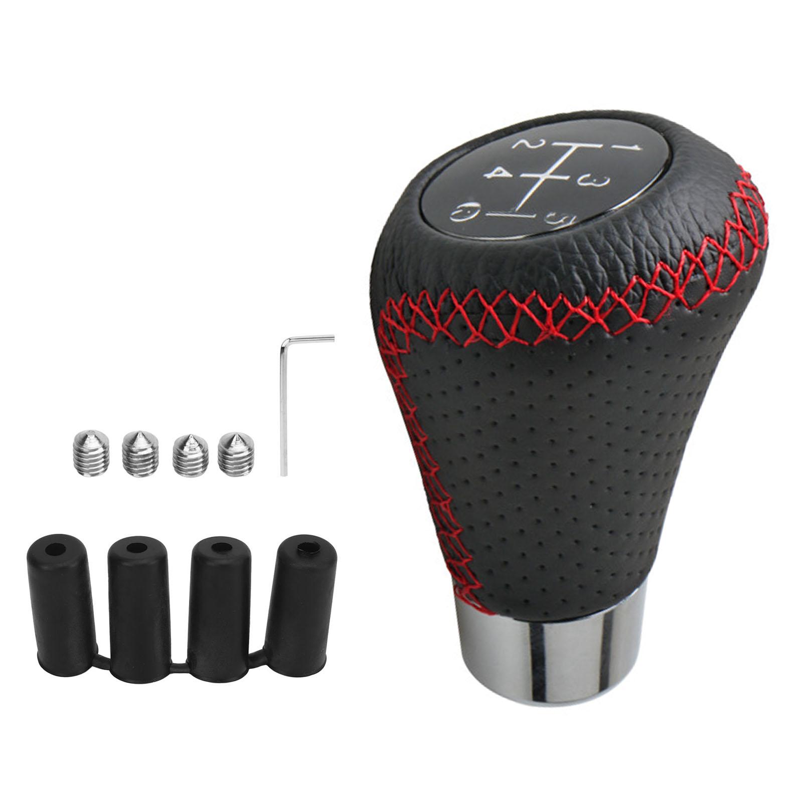 

5-ступенчатая головка рычага переключения передач, универсальная для автомобилей с механической коробкой передач, красная красный