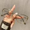 Flat Glasses Street Shot Cat Eye Anti-Blue Light Gradual Change Color Optical Frame Tq5740