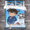Detective Boy Duvet Cover Set With Pillowcase 2 Pcs For Kids Boys,3D Anime Pattern Comforter Cover Soft Conan Theme Quilt Cover