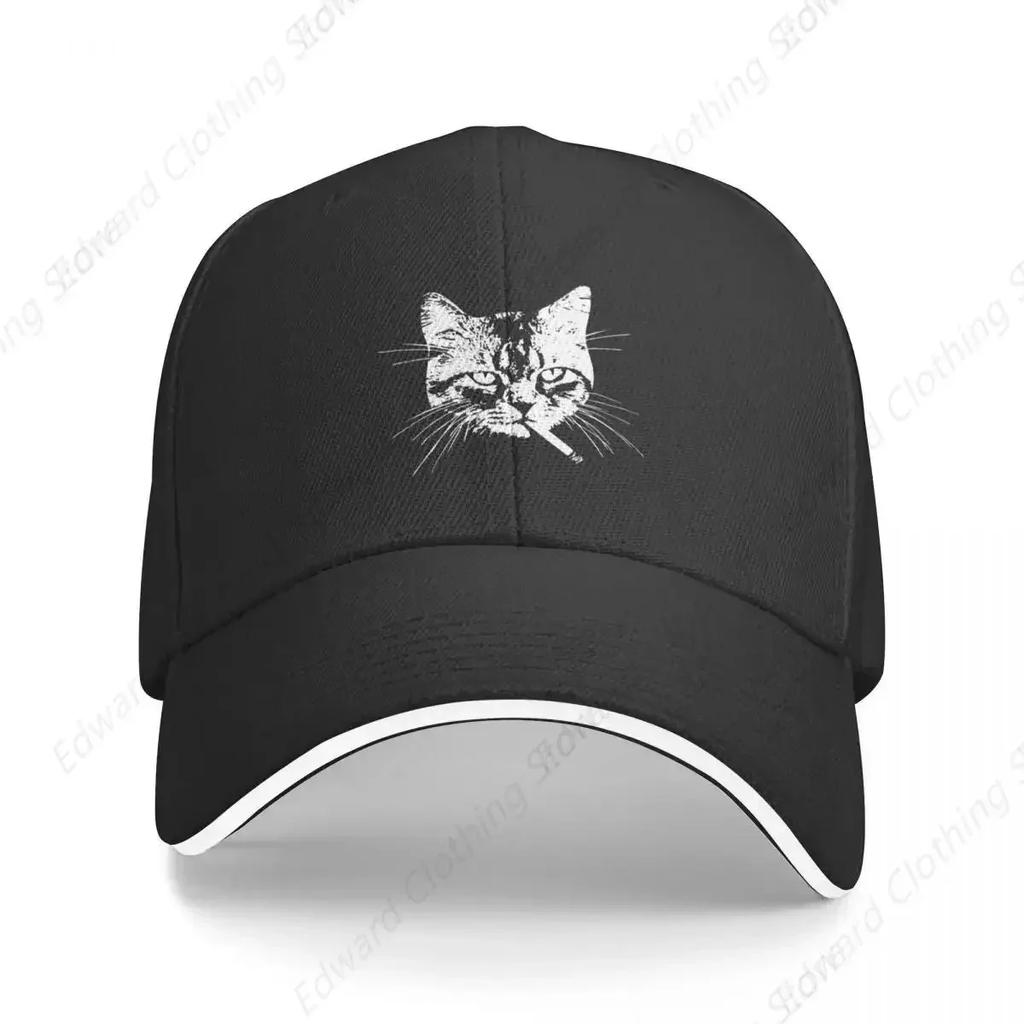 Tabby Cat Smoking Baseball Cap Golf Hat Hat Man Luxury Women's Beach Visor Men's
