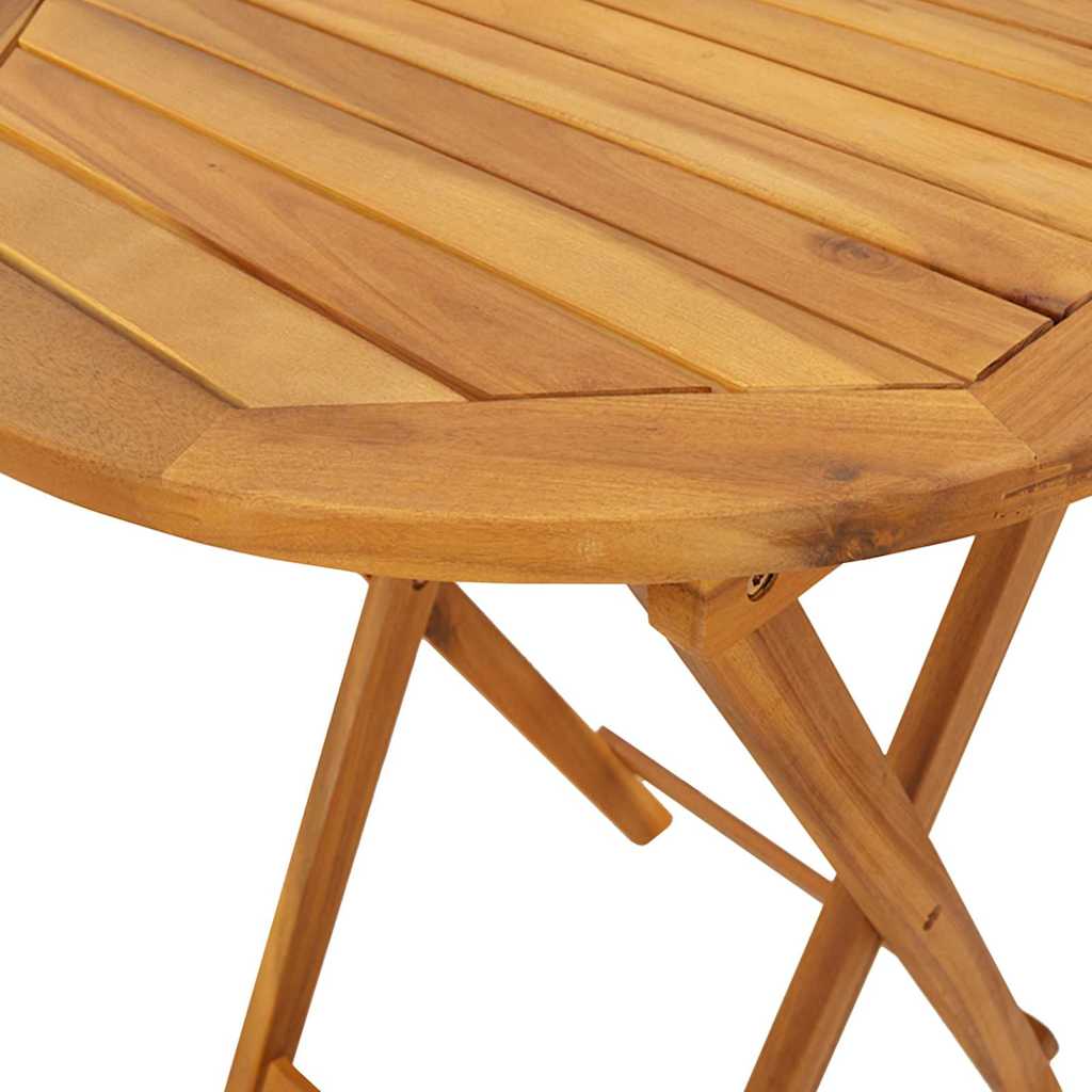 Garden Bistro Set 3 Pieces Brown Solid Acacia Wood