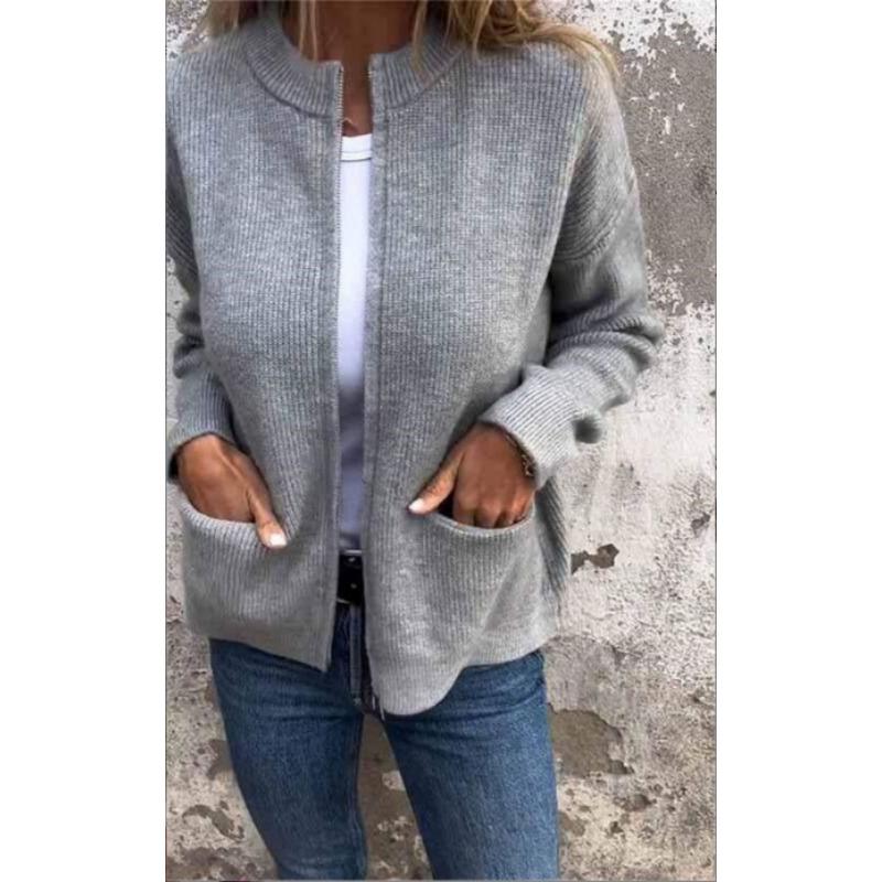 Women S Long Sleeve Solid Color Loose Fit Open Front Cardigan Coat S