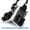 USB 2.0 9Pin Header Male to 2/4 9Pin Female Adapter Cable for Motherboards Internal Port Multiplication