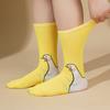 Summer Cartoon Duck Mid Cotton Socks Sweat Absorbent Cute Boneless Long Socks