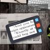 5.0in Electronic Digital Magnifier Portable Reading Aid 4X‑32X Zoom 17 Color Mode Folding Handle for Low