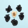 11 Styles Colorful Heart Shaped Enamel Brooches Funny Rose Space Ocean Eye Sea Wave Pattern Ticker Lapel Pins Heartbeat Badge