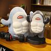 45/60cm Shark Plush Toy Fluffy Lovely Animal Doll Accompany And Comfort Sleeping