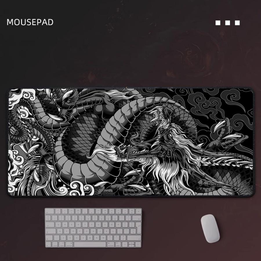 Gaming Mouse Pad Chinese Dragon Computer Gamer Mousepad Lock Edge Mouse Mat Game Accessories Keyboard Pads