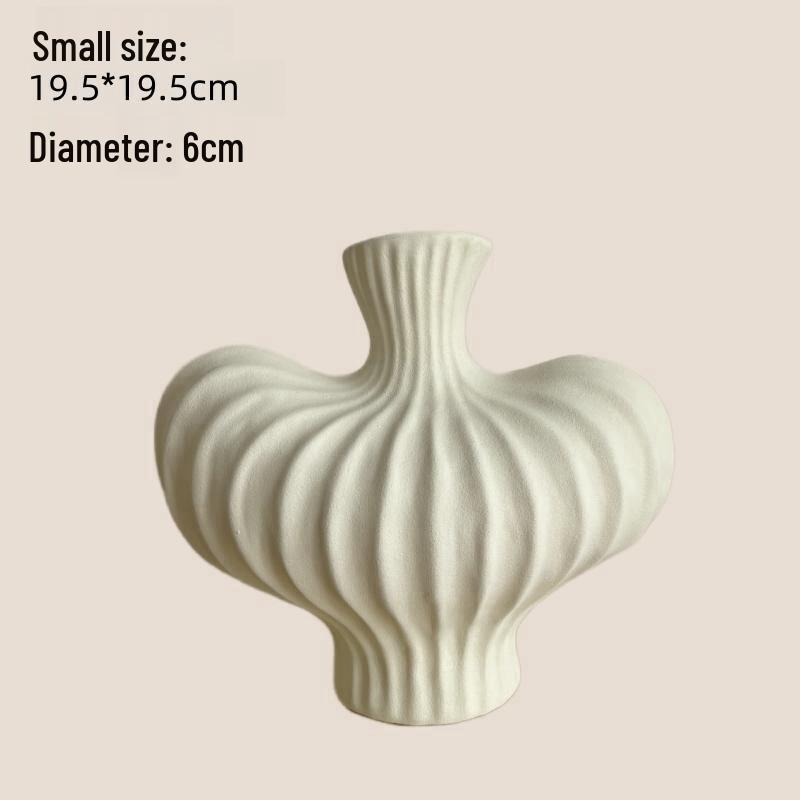 Elegant French Ceramic Vase with Wabi-Sabi Style for Living Room and Entrance Decor