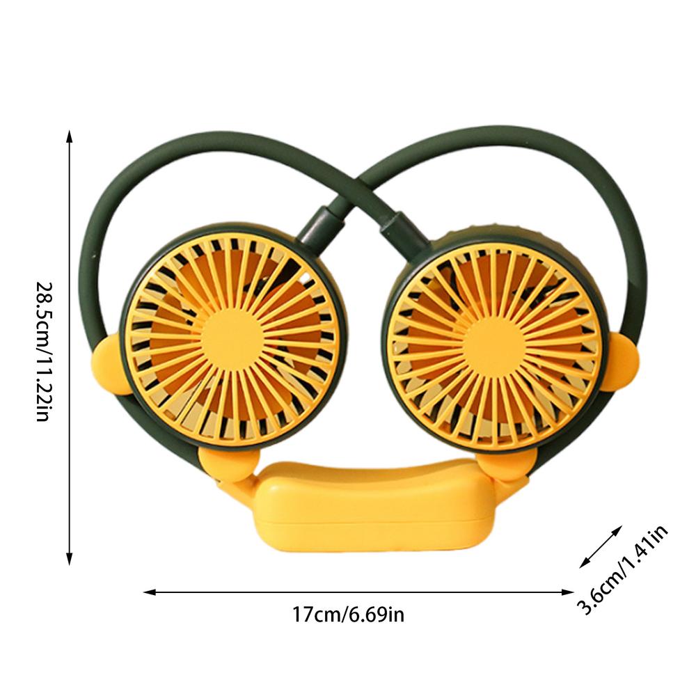 Neck Air Conditioner 2 Speeds Adjustable USB Rechargeable Personal Fan Folding Neck Cooling Fan USB Rechargeable Personal Fan