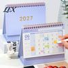 Monthly Organizer for Desk 2027 Calendar, Standing Flip Desktop Minimalist Gold Foil Cover Academic Year Calendar Planner, Thick Paper Note