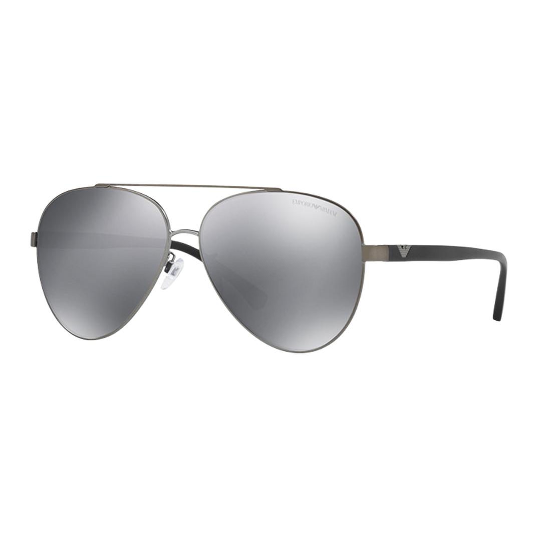 

EMPORIO ARMANI Metal Aviator Sunglasses Unisex 62 серебряный серый