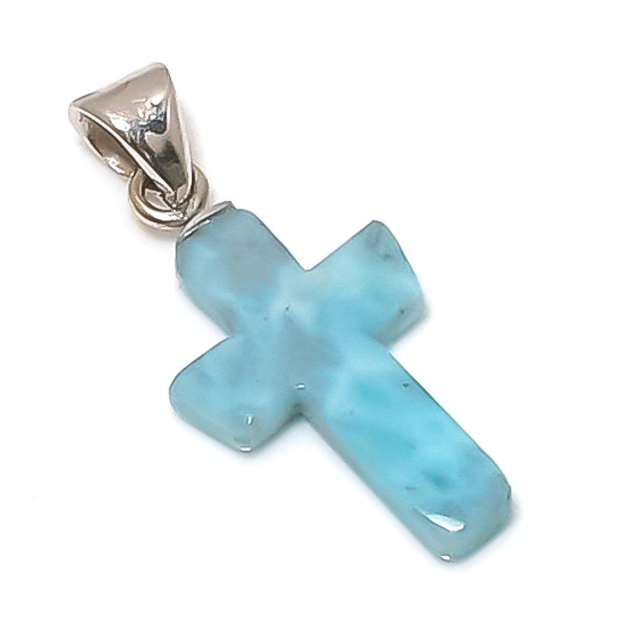 

Natural Larimar Gemstone Handmade 925 Sterling Silver Jewelry Pendant 1.30 i2Z91