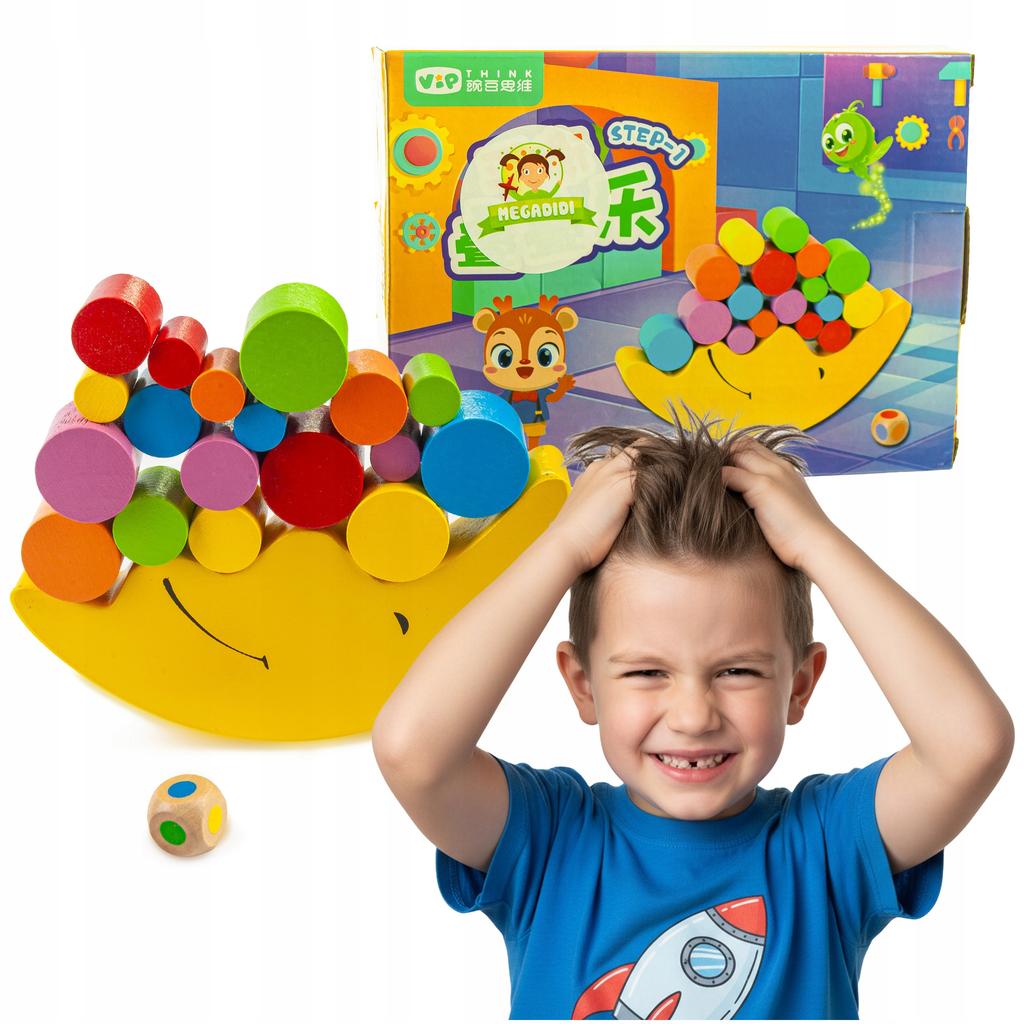 MOON MONTESSORI wooden balancing blocks puzzle game