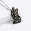 Punk Style Irregular Shape Pendant Engraving Star Moon Shape Women'S Necklace Inlaid With Blue Zircon Jewelry