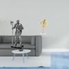 Chivalric Sculpture Elegant Knight And Foliage Fusion Tabletop Ornament for Home Entryway Fireplace