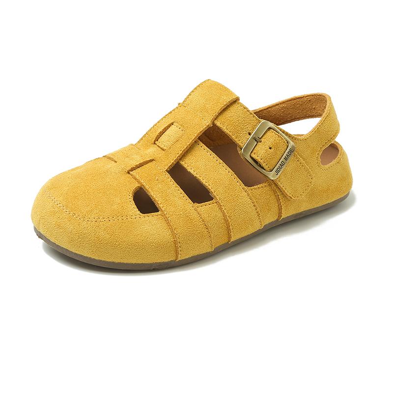 Fashion Hot-selling Sandals Versatile Baotou Fashion Sandals Women's Summer Hollow Woven Fish Bone Roman Shoes New Birken Shoes