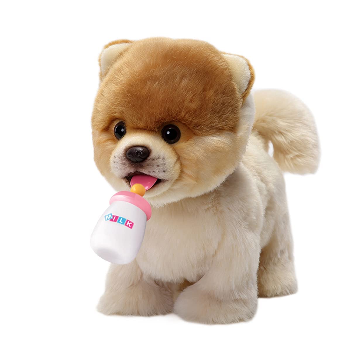 

Electronic Walking Pomeranian Plush Dog Realistic Interactive Puppy Pet Toy for Wagging Gift for Boys and Girls Toy, Walking, Anti-Barking, Tail,