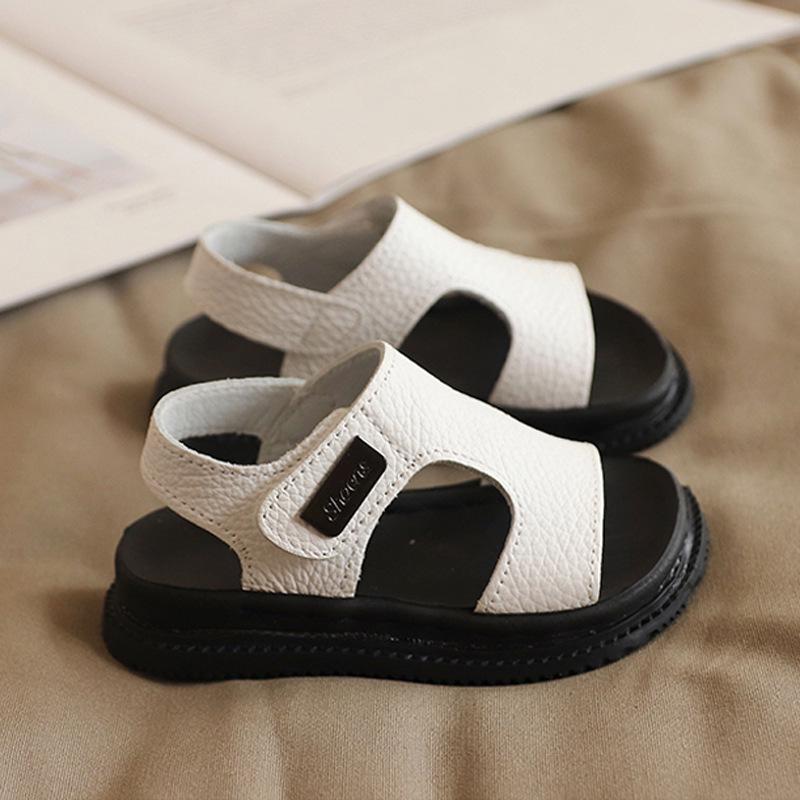 Kids' Non-Slip Soft Sole Leather Sandals for Boys & Girls 1-5 Years