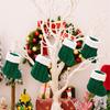 1pcs Red Christmas Knit Socks Green Christmas Cutlery Cover Xmas Candy Bag  Christmas Decorations