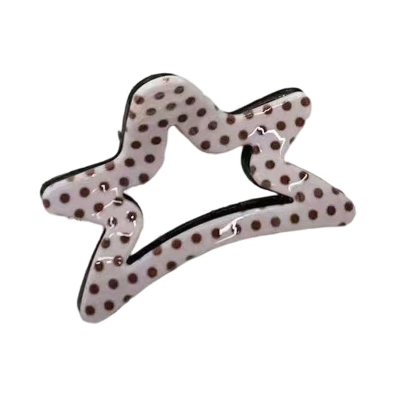 Elegante Fermaglio per Capelli Coreano con Charms a Forma di Stella in Acetato Acconciatura Ideale per Donne