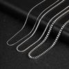 1/2/3mm Box Chain Necklaces for Men Women,Delicate Square Stainless Steel Chains Links Collars,Jewelry Gift 18To24 Inch