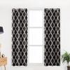 Modern Morocco Black White Curtains Kitchen Decor Items Window Curtains for Living Room Bedroom Curtain Panel