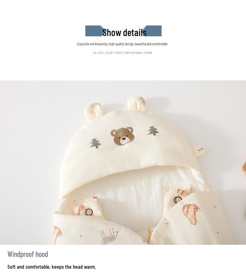 Newborn Anti-Startle Swaddle: Thin Cotton Zipper Blanket, Anti-Kick Quilt for Spring/Autumn.