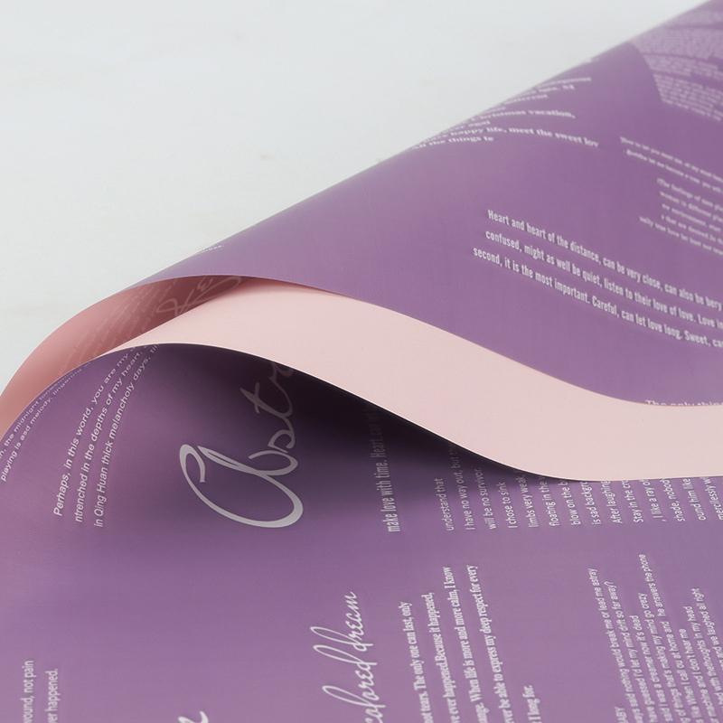 20Pcs Waterproof Floral Wrapping Paper Double Sided Elegant Letter Printed Bouquet Packing Material Bouquet Wrapping Paper