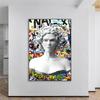Graffiti Pop Street Coloré Méduse Affiche Sculpture Nordique Bansky Art Impression Grèce Déesse Statue Peinture sur Toile Décoration Intérieure