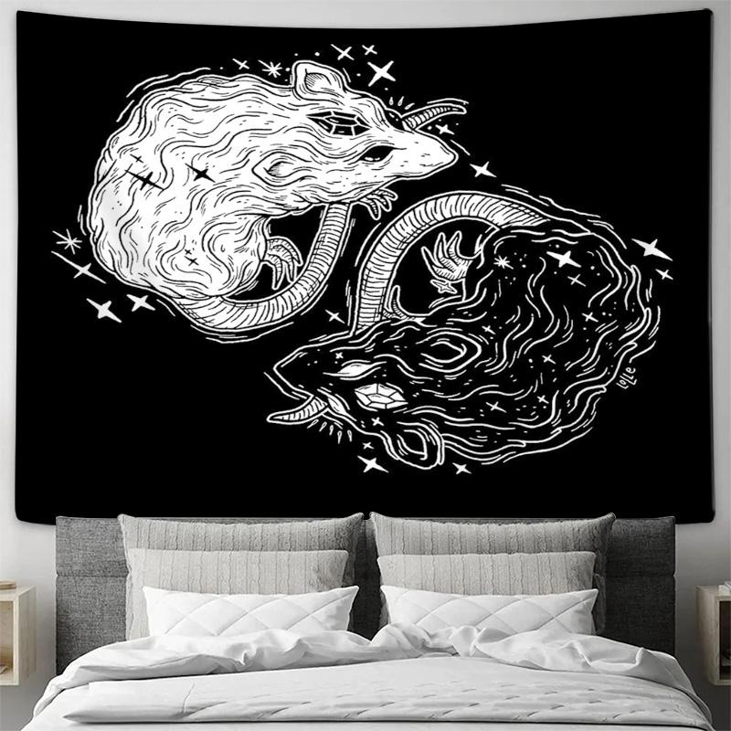 Dunkles Ästhetik Wandteppich Himmlischer Mond Sonne Gotisches Wandbehang Zimmerdekor Hexenhaftes Wohnaccessoire Fantasy Kunst Wanddekor Spirituelles Tap