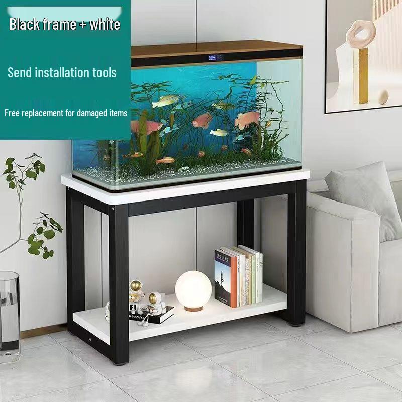 Heavy-Duty Wrought Iron Fish Tank Stand with Cabinet Storage