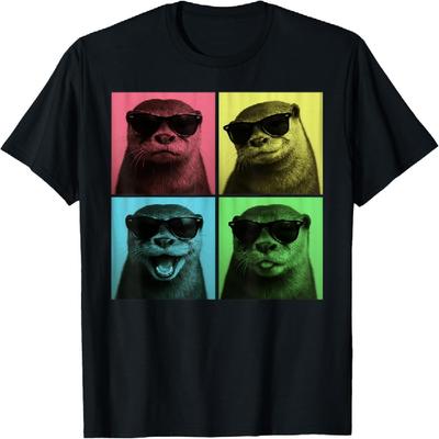 Otter Grappig Pop Art Zeeotter Liefhebber Fotohokje T-shirt