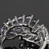 Delicate Silver 925 Jewelry Gemstone Ring for Women Amethyst Zircon Trendy Lady's Fighter Ornament Anniversary Party