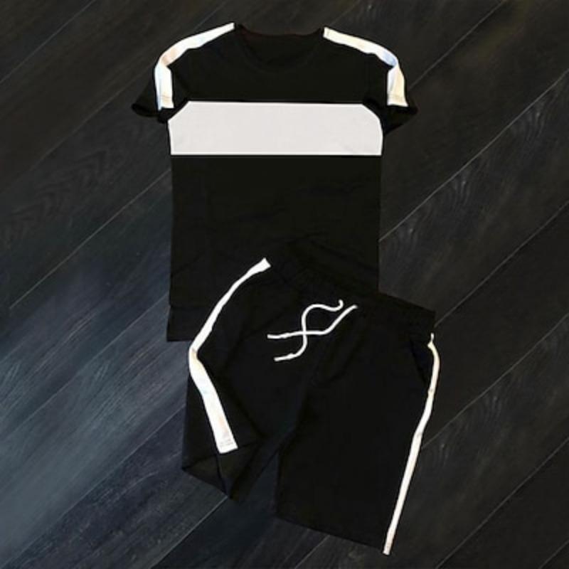 Men's Tracksuit Tennis Shirt Shorts and T-Shirt Set Short Sleeve Crew Neck Spring Summer 2 Piece Outdoor Street Casual Suits