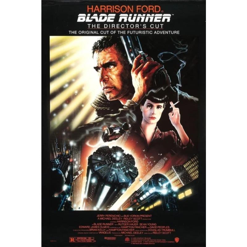 Filme Retrô Blade Runner(1982) Pôster de Filme Clássico de Ficção Científica Pintura em Tela Arte de Parede Fotos Vintage Decoração de Casa Clube Cinema Presente