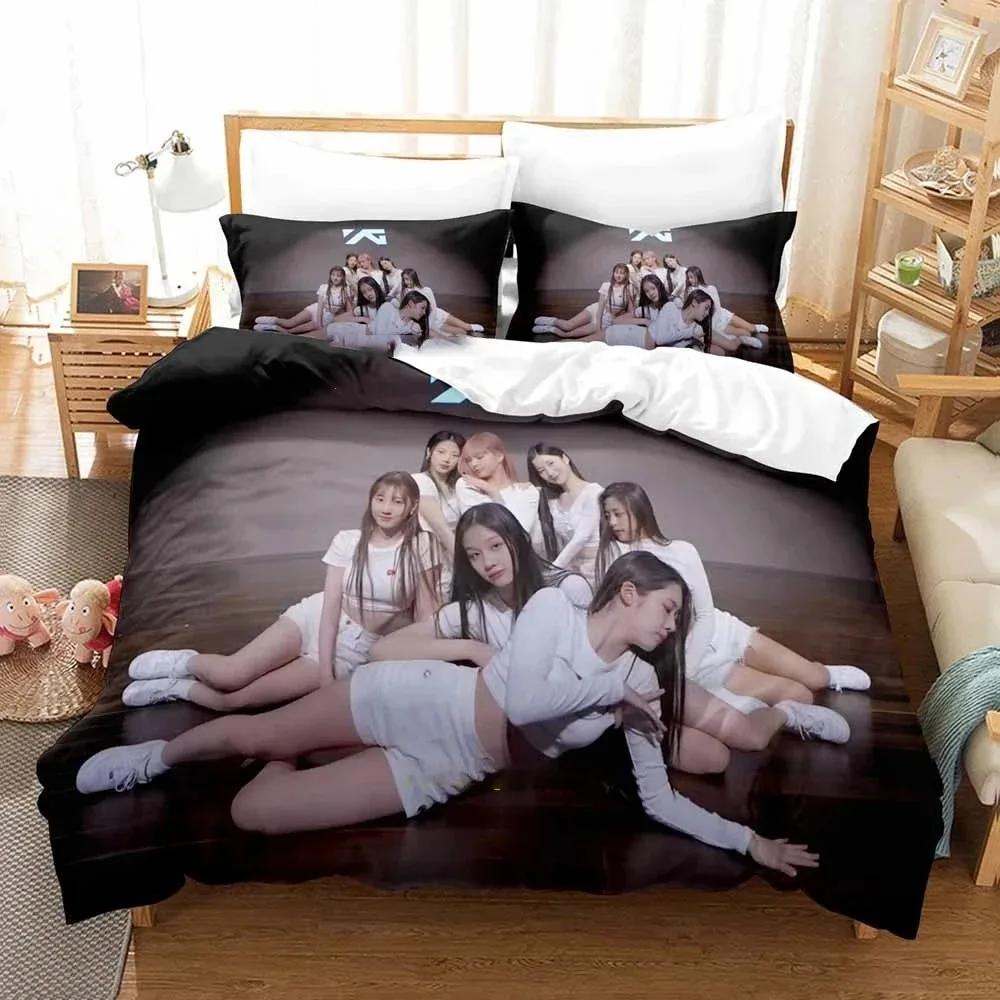 Kpop BABYMONSTER Уютное одеяло Пододеяльник Наволочка Комплект постельного белья Декор детской комнаты Домашний текстиль AU Single 140x210cm