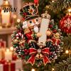 Reusable Acrylic Party Supplies Christmas Cash Gift Ornament, 2D Highland Cow/Gingerbread/Bear/Snowman Money Holder, Holder for Xmas Tree Hanging