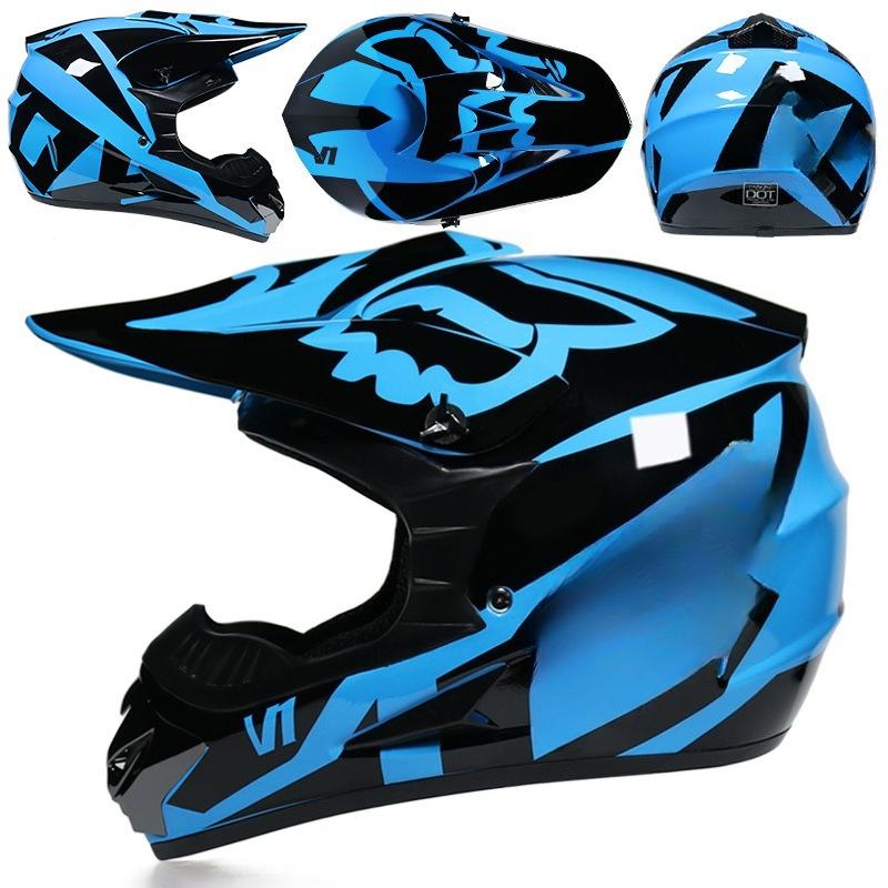 Four Seasons Motorcycle Off-road Helmet for Men and Women, Electric Bike Helmet, Mountain Bike Off-road Helmet, Racing Speed Descent Pedal