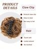 Synthetic Chignon Messy Bun Claw Clip In Hair Piece Wavy Curly Hair Bun Ponytail Extensions Scrunchie Hairpieces for Women