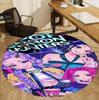 Tappeto Rotondo con Motivo KPop Demon Hunters, Tappetino da Interno/Esterno, per Picnic, Sala Giochi, Camera da Letto, Ufficio, Soggiorno, Tappeto Decorativo per la Casa, Regalo di Compleanno