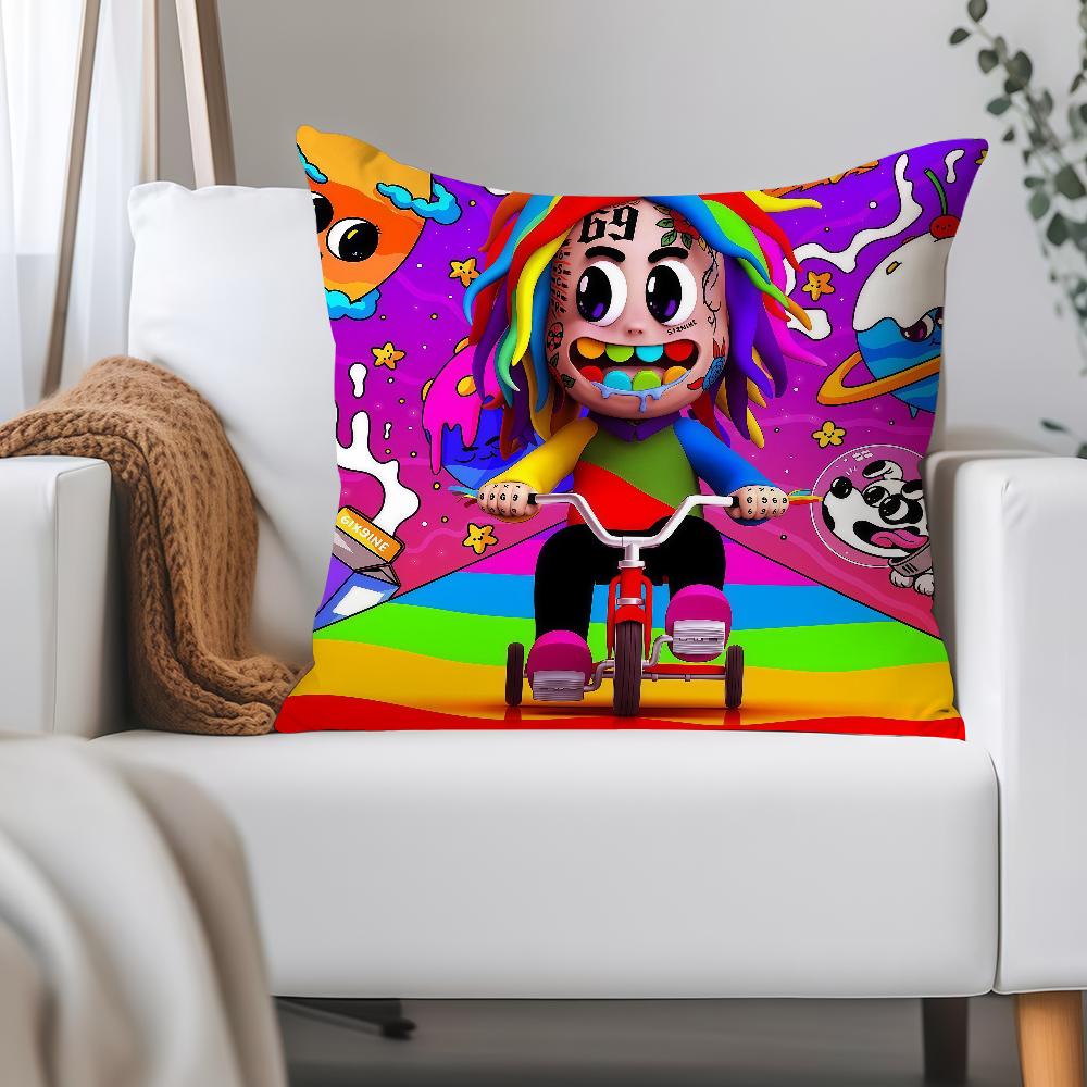 RAPPER R-6ix9ine Tapestry Pillow Case Applicable Space For Guest Rooms Interiors Cars Office House Decoration