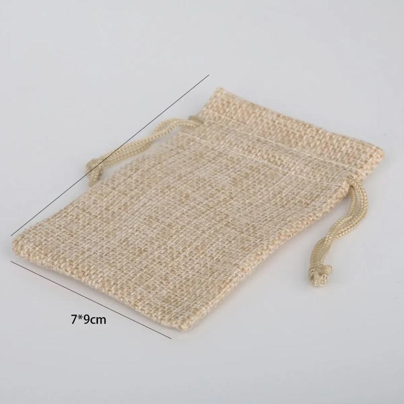 10Pcs Cotton And Hemp Bundle Pocket Gift Bag For Children'S Day Gift Packaging Bag Diy Candy Wedding Product Packaging