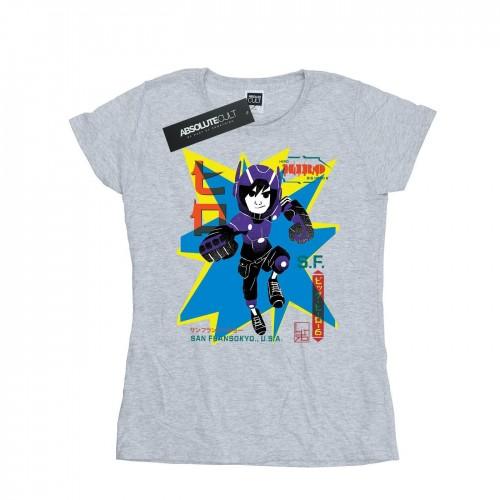 

Disney Womens/Ladies Big Hero 6 Hiro Anime Cotton T-Shirt XXL білий