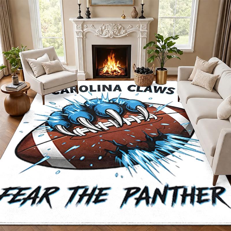 Carolina Panthers Carpet Door Mat for Living Room or Bedroom Protective Mat Under Chair Office Decoration Christmas Gift Birthday Present