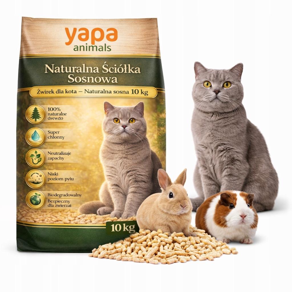 Wooden Pellet Litter for Cats, Rabbits, Rodents, Natural Light 100% 10Kg